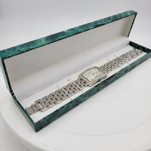 Suzanne Somers Accessories - Suzanne Somers Watch Womens 9" Silver Stainless Steel Bracelet Quartz Movement